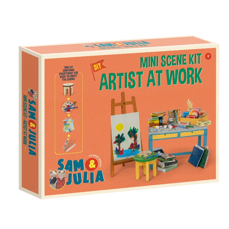 het muizenhuis Mini Scene Kit - Kunstenaar's atelier