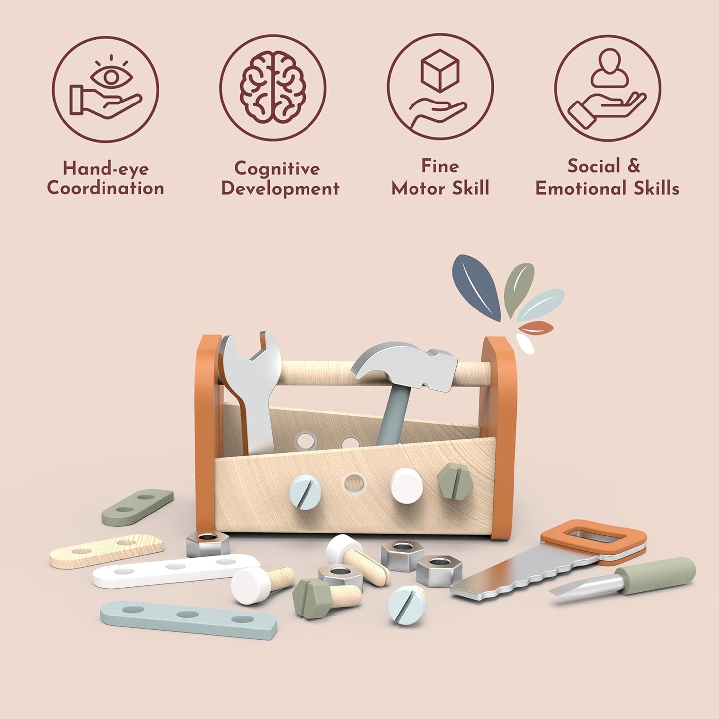 établi-boîte à outils en bois 2 en 1