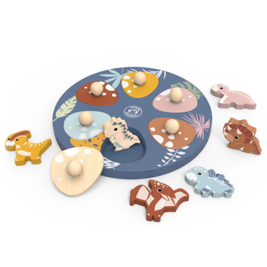 Œuf puzzle en bois dino 