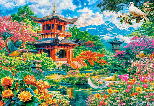 Puzzle Jardin de printemps de l'harmonie 1000 pièces