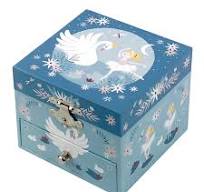 juwelenkistje met muziek swan lake blue