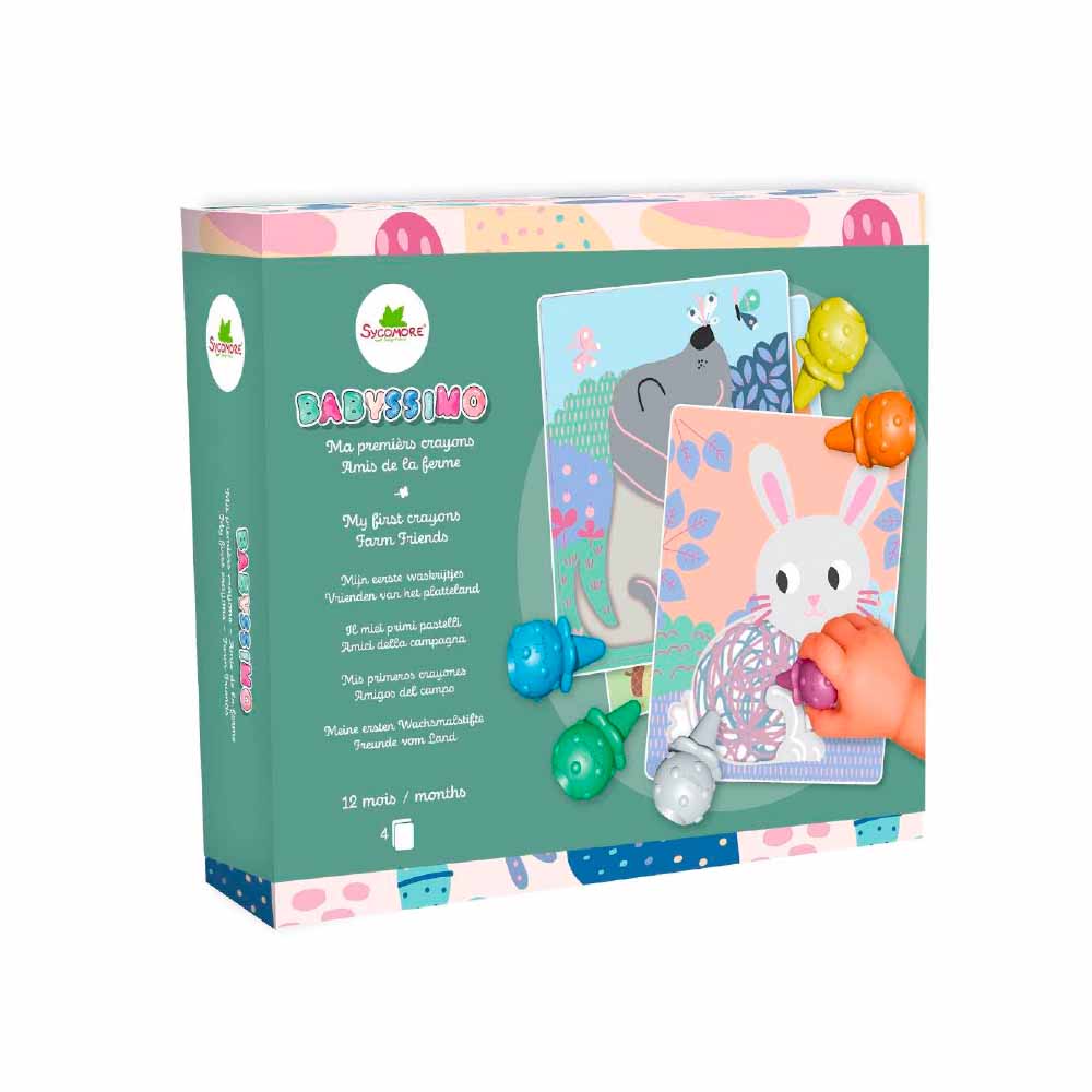 mes premiers coloriages aux craies grasses - les amis de la campagne - babyssimo