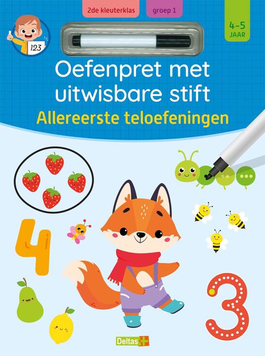oefenpret met uitwisbare stift - allereerste teloefeningen 4-5 jaar NED