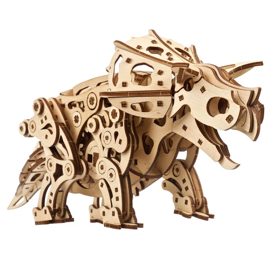 Puzzle 3D en bois à construire Triceratops