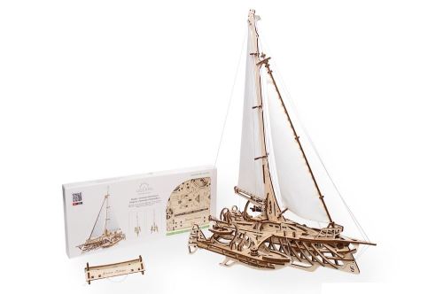 houten 3D puzzel modelbouw Trimaran  Merihobus