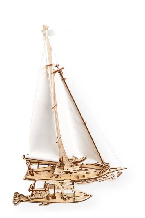 houten 3D puzzel modelbouw Trimaran  Merihobus