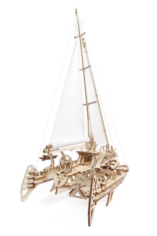 houten 3D puzzel modelbouw Trimaran  Merihobus