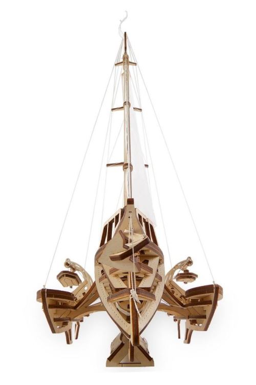 houten 3D puzzel modelbouw Trimaran  Merihobus