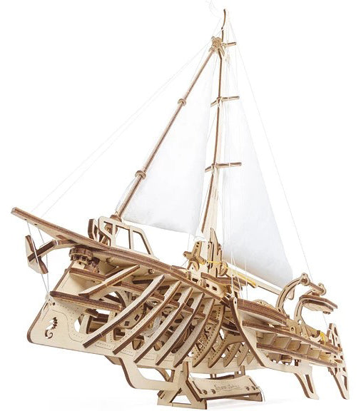 houten 3D puzzel modelbouw Trimaran  Merihobus