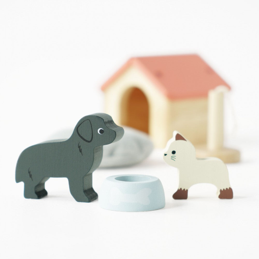 hond en kat met uitzet