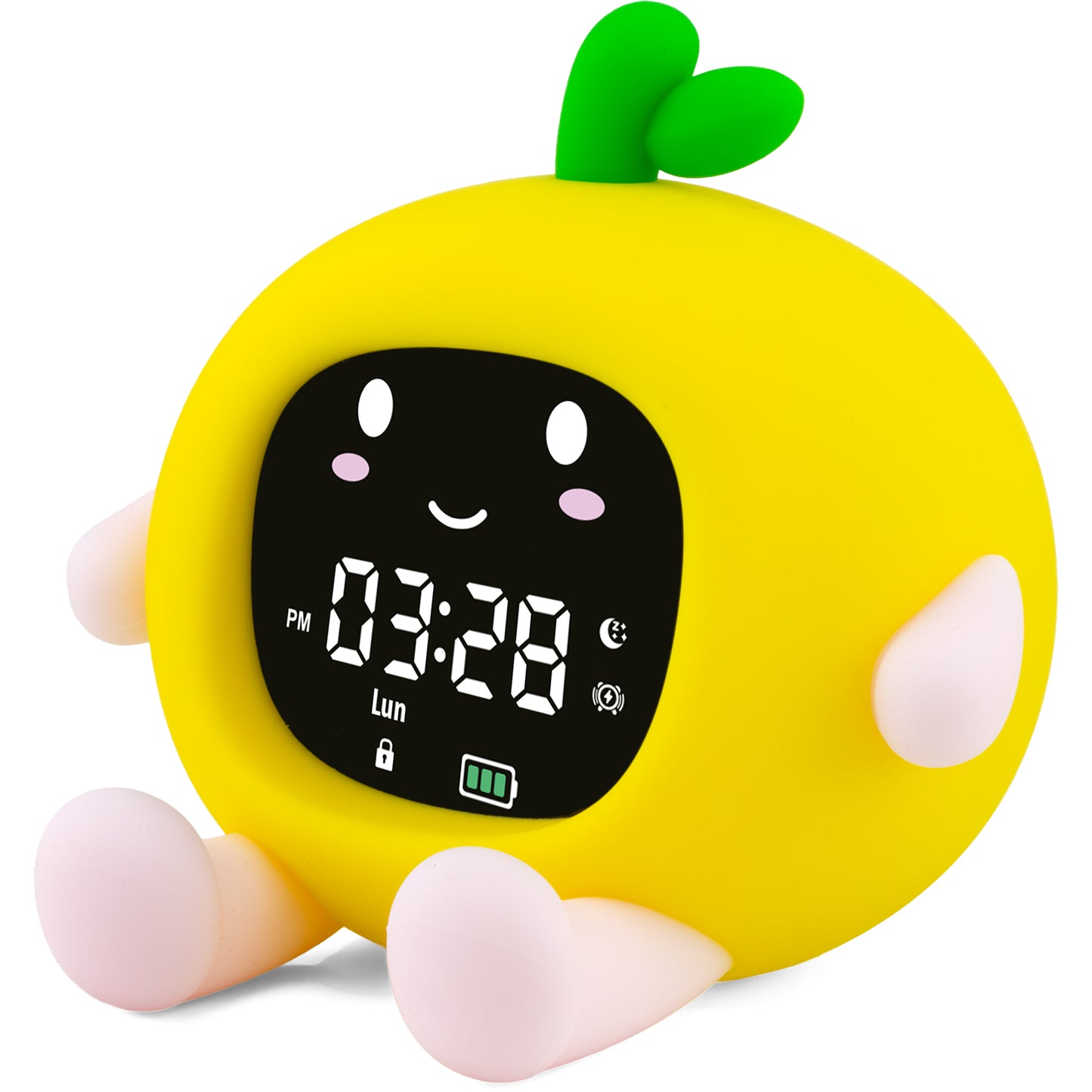nachtlampje/wekker 'mon reveillou' orange