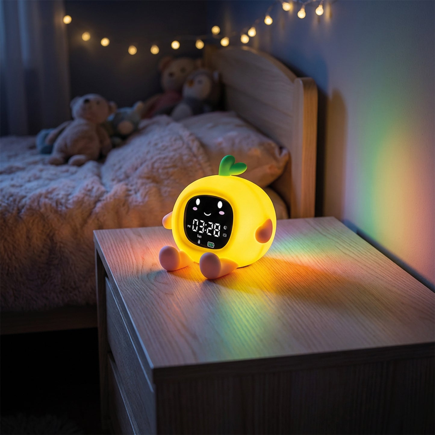nachtlampje/wekker 'mon reveillou' orange