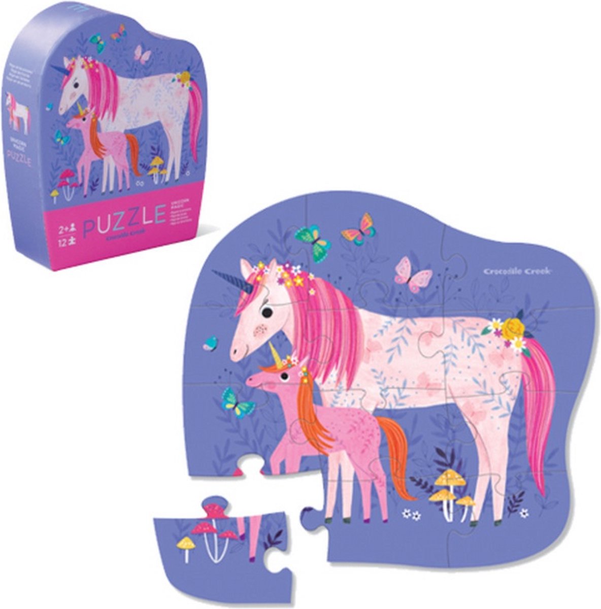 puzzel mini unicorn magic 12pc