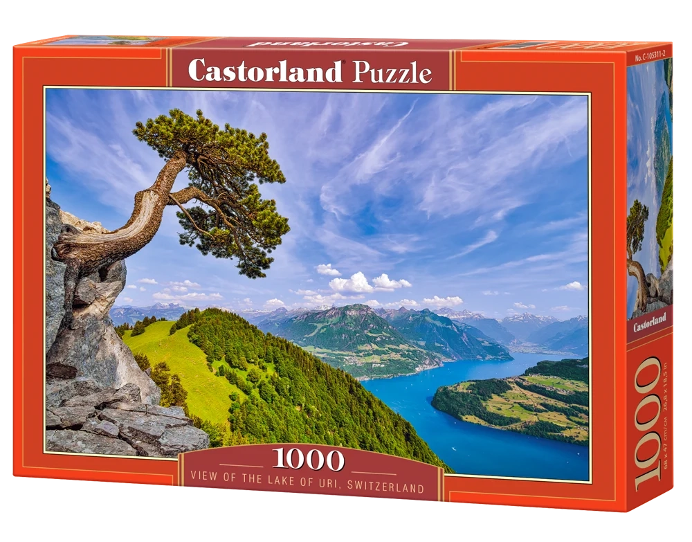 Puzzel view of the lake of uri, switzerland 1000pc