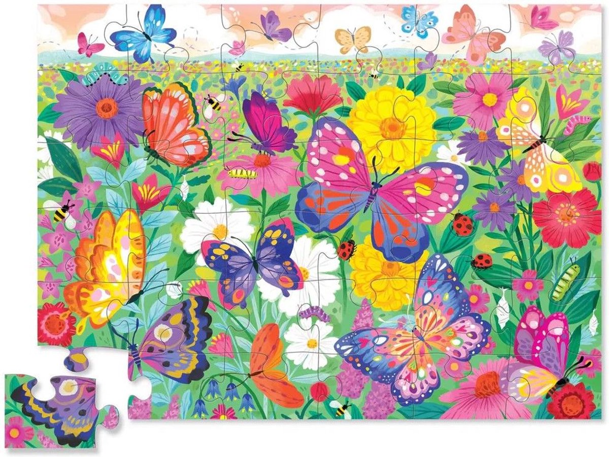 puzzel met folie vlindertuin 36pc