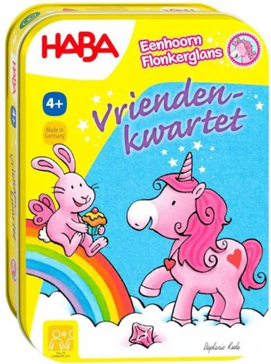 éénhoorn flonkerglans - vriendenkwartet blikje