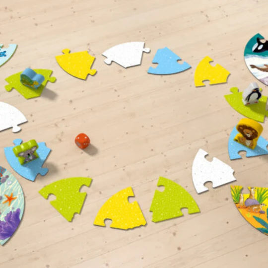 game meets puzzle - waar wonen leeuw en zijn vriendjes ? HABA NED