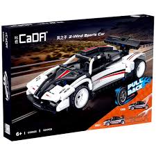 Kit de construction voiture de course bleue tout-terrain à rétrofriction CADA