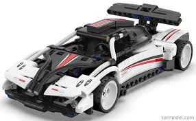 Kit de construction voiture de course bleue tout-terrain à rétrofriction CADA