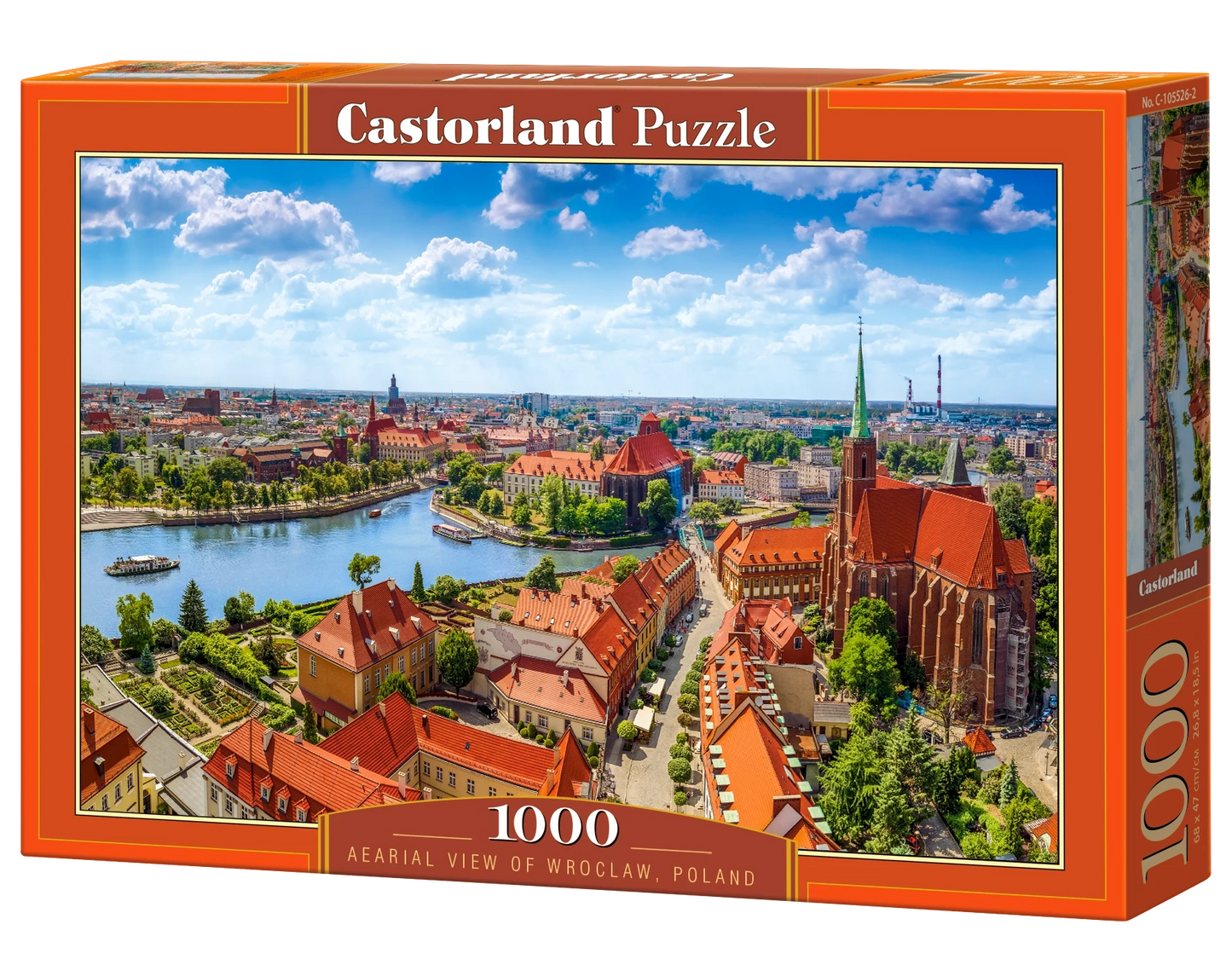 Puzzel aerial view of wroclaw, poland 1000pc