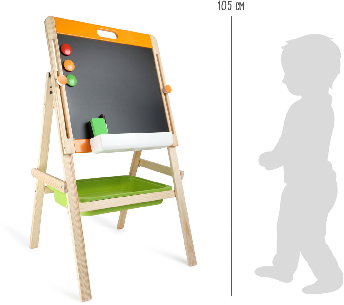 schoolbord en magneetbord verstelbare hoogte - tableau de craie et  magnétique hauteur règlable