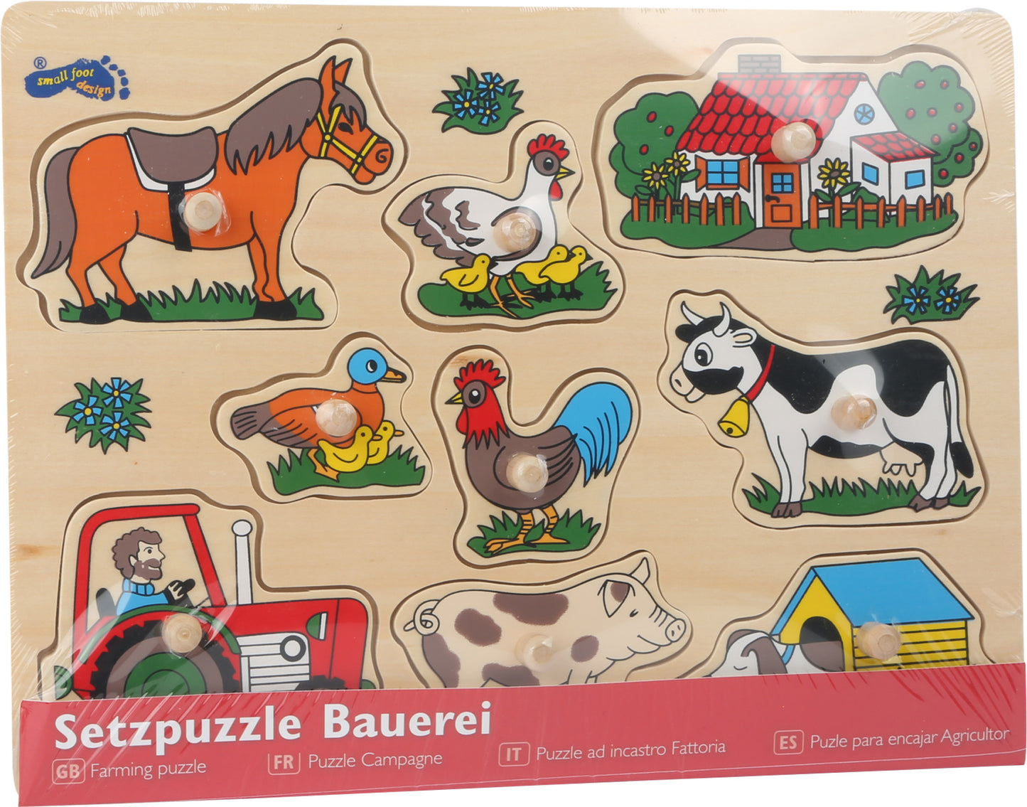 Puzzel met knopjes thema de boerderij - Puzzle avec des petits boutons la ferme