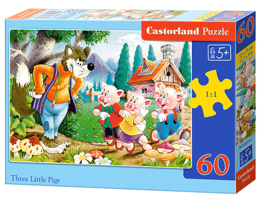 Puzzle Trois petits cochons 60pc