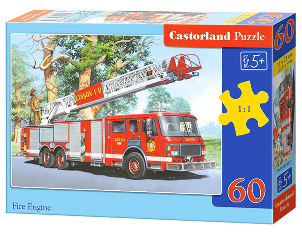 puzzle camion de pompiers 60pc
