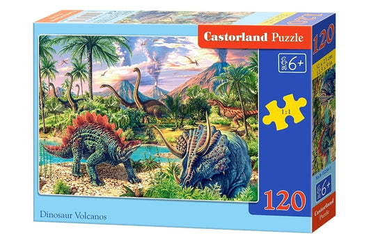 puzzle dinosaures volcans 120pc