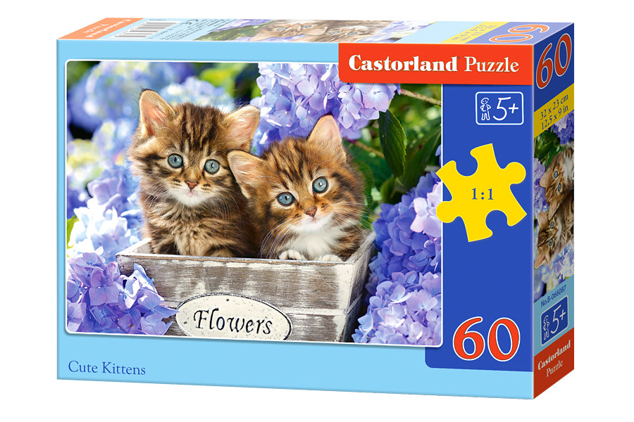 puzzle en carton 60pc chaton