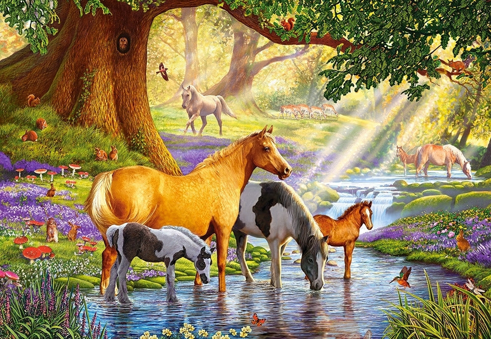 puzzle chevaux au bord du ruisseau 1000pc