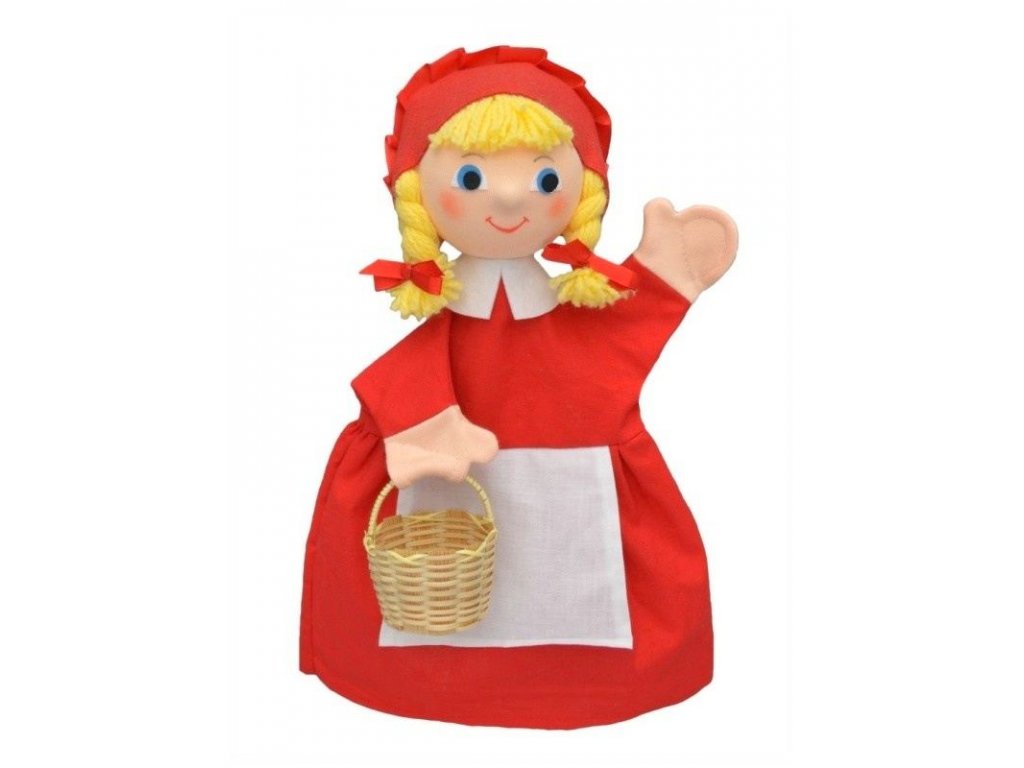 handpop roodkapje - marionette à main chaperon rouge