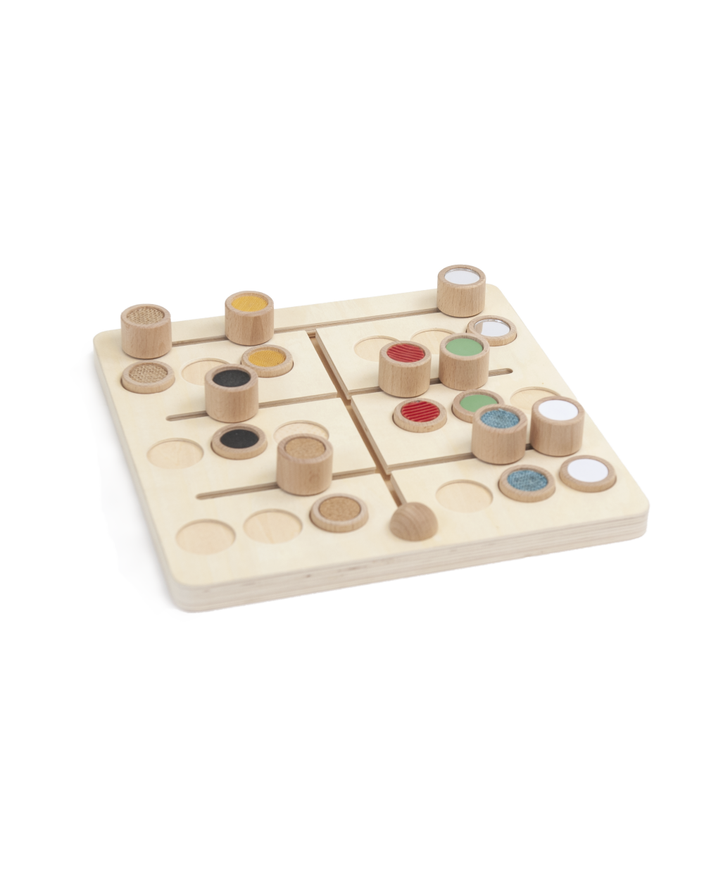 texturen-motoriekbord hout - textures matching sliding game - planche de motricité textures en bois