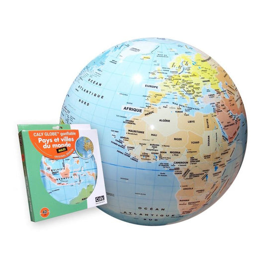 globe gonflable pays et villes 42 cm - globe gonflable pays et villes du monde 42cm FRA