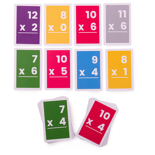 multiplier les flashcards de 7 à 12 - cartes multiplications de 7 à 12