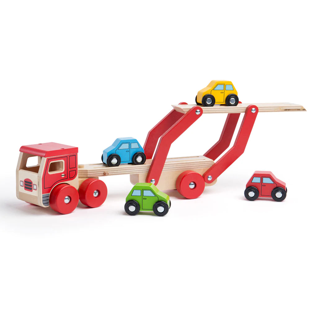 Vrachtwagen met auto's hout - camion avec voitures en bois