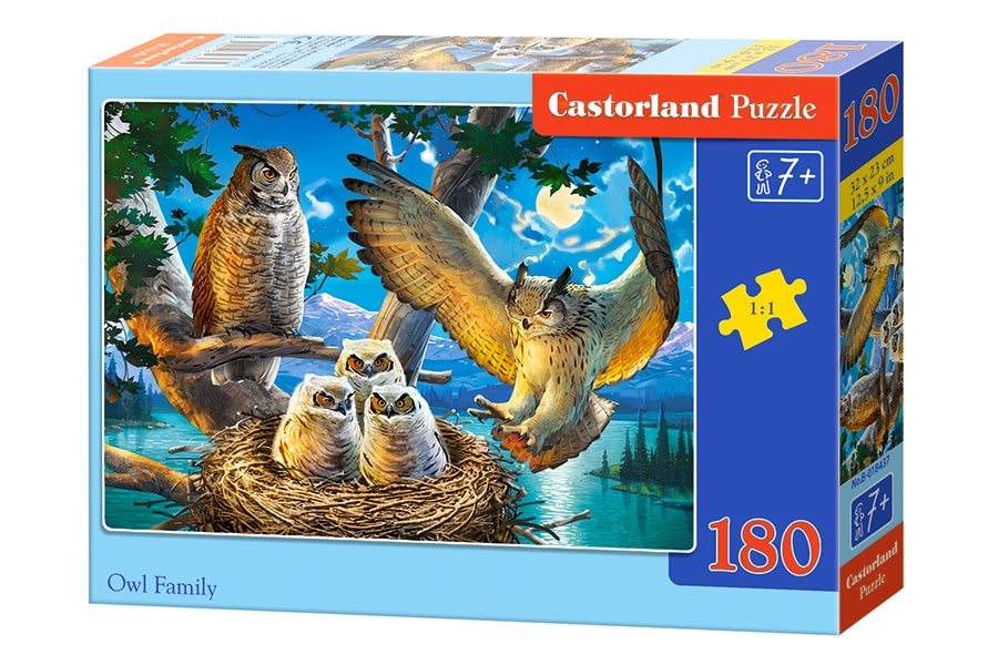 puzzel owl family 180pc