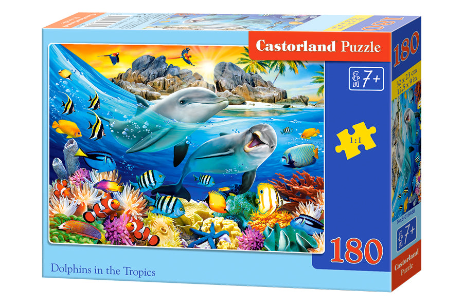 puzzel dolphins in the tropics 180pc