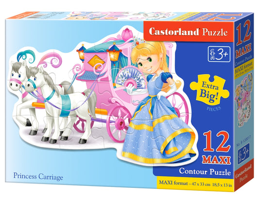 puzzel princess carriage  MAXI 12pc