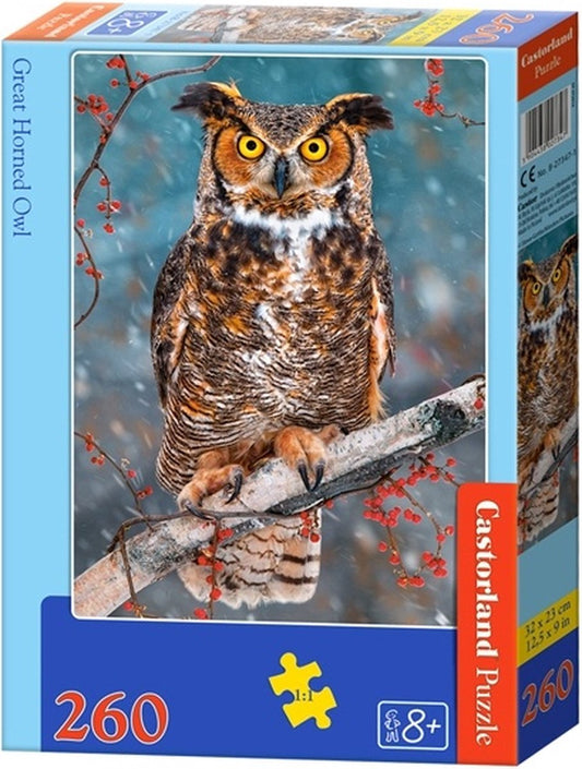 Puzzel in karton 260pc Great horned owl