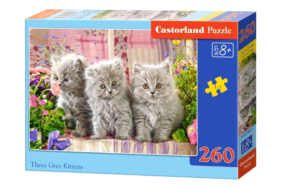 puzzel three grey kittens 260pc