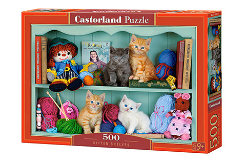 Puzzel Kitten shelves 500pc