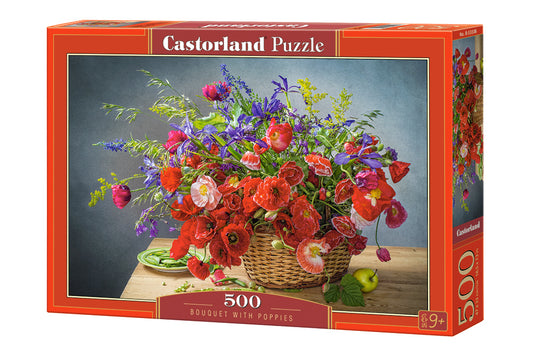 Puzzel Bouquet with poppies 500pc