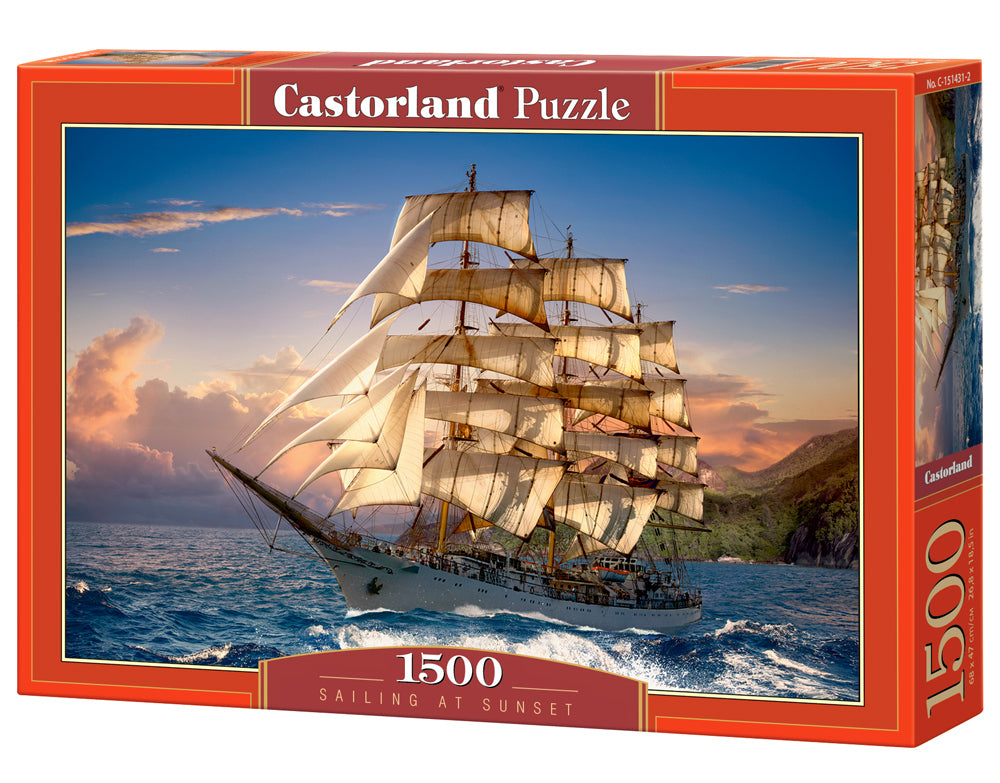 puzzel sailing at sunset 1500pc