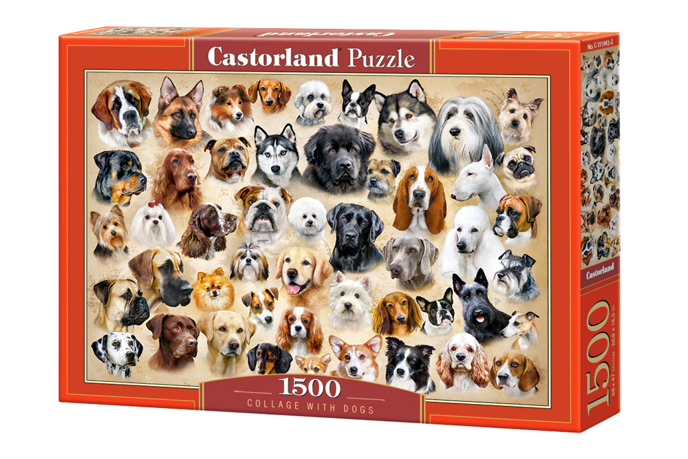 puzzel collage with dogs 1500pc