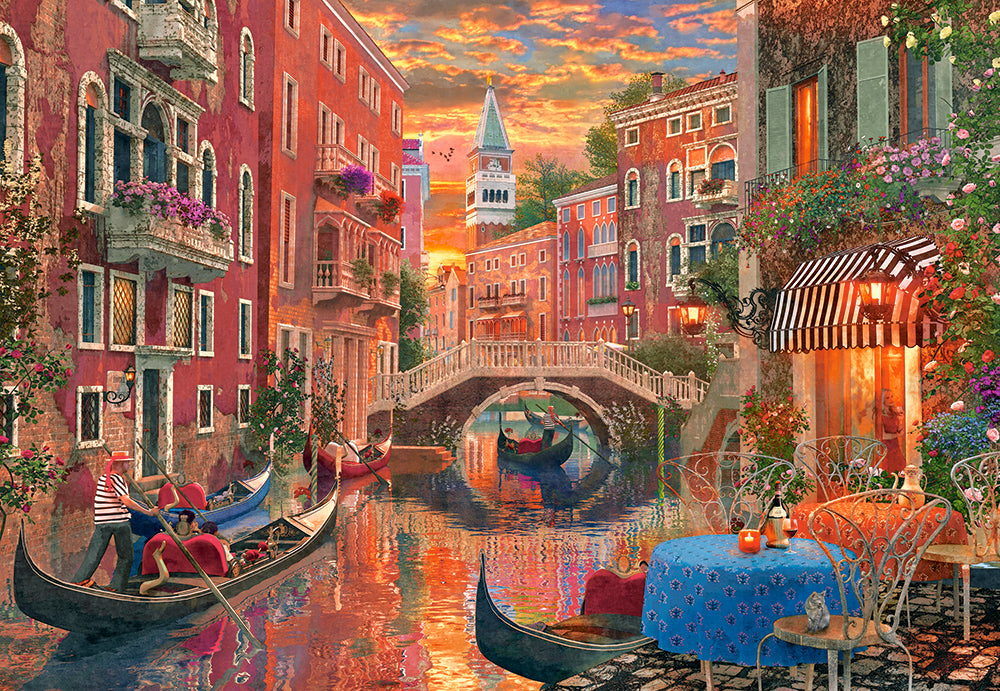 puzzle soirée romantique à Venise 1500pc
