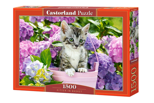 puzzel kitten in basket 1500pc