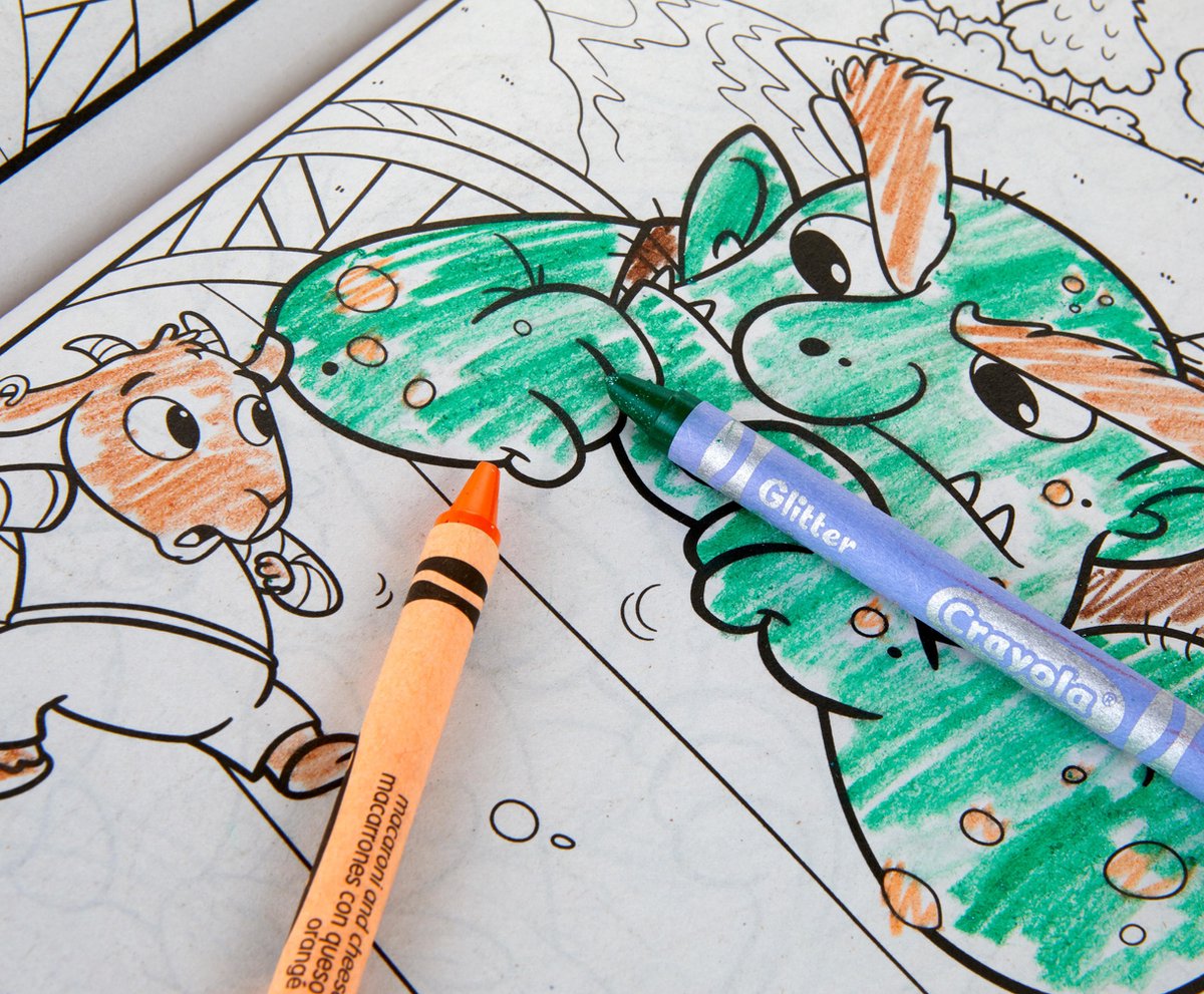 kleur & stickerboek sprookjes - crayola mini kids - livre de coloriage avec autocollants conte de fées