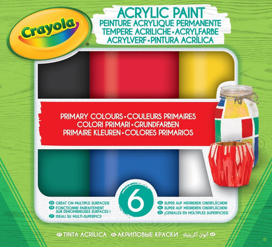 peinture acrylique les 6 teintes primaires - Crayola