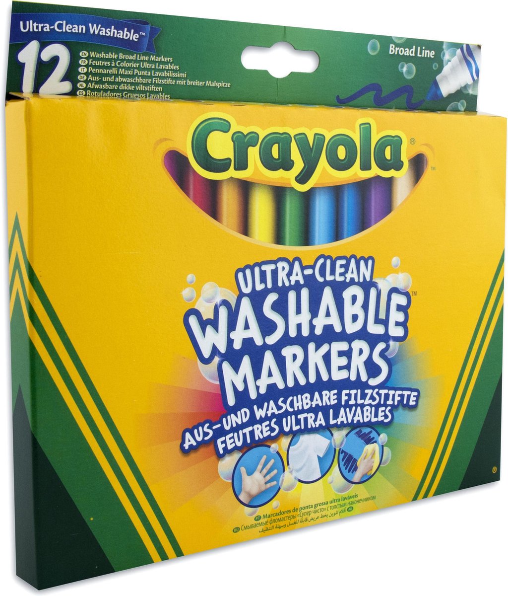 feutres 12pcs pointe conique lavable - Crayola - feutres 12pc pointes coniques lavables 